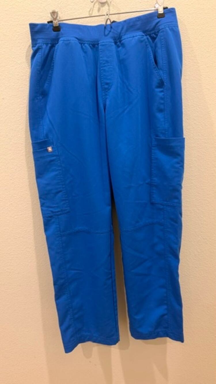 Mens Blue Elastic Waist Open Leg FIGS Size L/S
